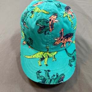 Carter’s Kids Dinosaur All Over Print Teal Baseball Hat Size 8+ Adjustable